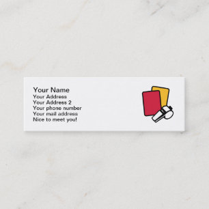 Visite Mini Sifflement rouge de carte jaune d'arbitre