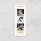 Visite Mini Simple Funérailles 3 Photo Carte de prière de Symp (Devant)