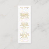 Visite Mini Simple Funérailles 3 Photo Carte de prière de Symp (Dos)