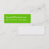 Visite Mini Strivin à être vert - carte de profil (Devant / Derrière)