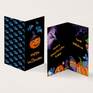 Visite MINI TAILLE Éffrayant Halloween carte de classe