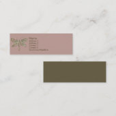 Visite Mini Vert olive de KRW et carte rose de profil (Devant / Derrière)