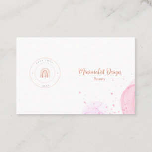 VISITE MINIMALISATION MODÈLE WATERCOLOR PINK CARTE DE VIS