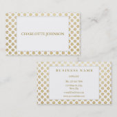 Visite Minimaliste moderne Golden White Vip Carte de visi (Devant / Derrière)