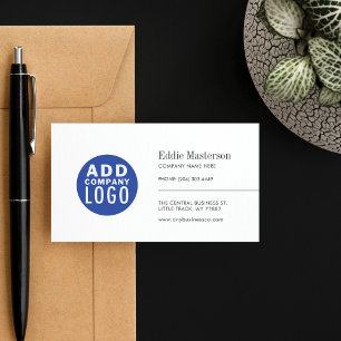 Visite Minimaliste Personnalisé Ajouter Logo Carte de vis