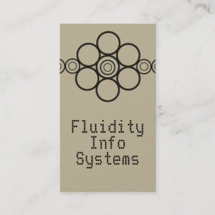 Visite Minimaliste Pro Cercles Carte de visite, Beige
