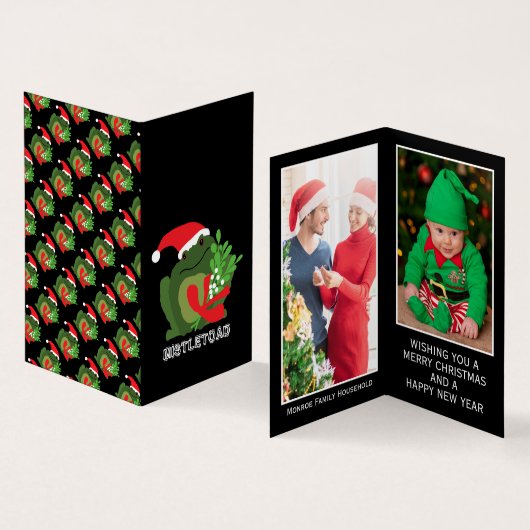 Visite Mistle'toad, carte de Noël de famille (Intérieur et extérieur)