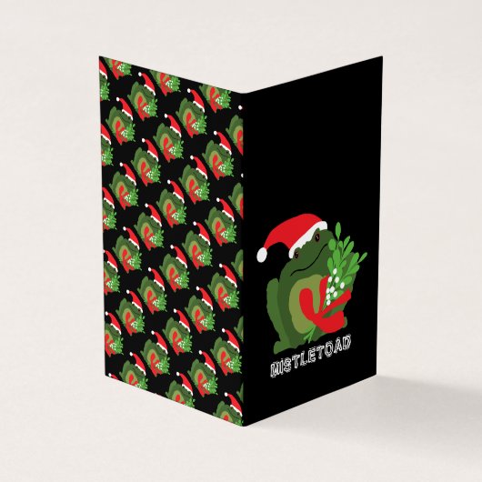 Visite Mistle'toad, carte de Noël de famille (Extérieur)