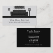 Visite Mobilier funky Carte de visite, Gris (Devant / Derrière)