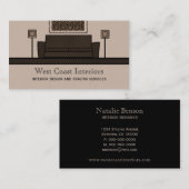 Visite Mobilier funky Carte de visite, Latte (Devant / Derrière)