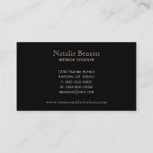 Visite Mobilier funky Carte de visite, Latte (Dos)