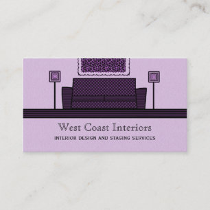 Visite Mobilier Funky Carte de visite, Violet