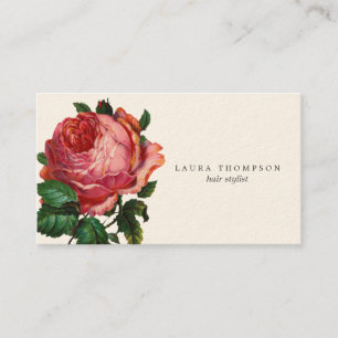 Visite Modèle de carte d'affaires Antique Rose Hair Stlis