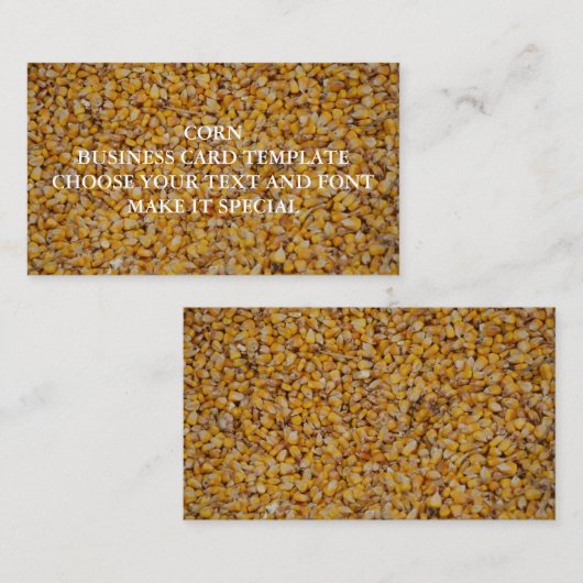 VISITE MODÈLE DE CARTE D'AFFAIRES CORN (Devant / Derrière)
