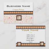 VISITE MODÈLE DE CARTE D'AFFAIRES DESIGNER (Devant / Derrière)