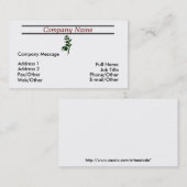 Visite Modèle de carte d'affaires Feuille tendance (Devant / Derrière)