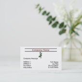 Visite Modèle de carte d'affaires Feuille tendance (Debout devant)