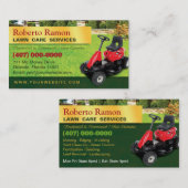 Visite Modèle de carte d'affaires Landscaping Lawn Care M (Devant / Derrière)