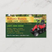 Visite Modèle de carte d'affaires Landscaping Lawn Care M (Dos)