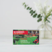 Visite Modèle de carte d'affaires Landscaping Lawn Care M (Debout devant)
