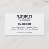 Visite Modèle de carte d'affaires Landscaping Lawn Care M (Dos)
