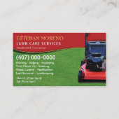 Visite Modèle de carte d'affaires Landscaping Lawn Care M (Dos)