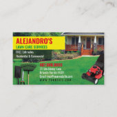 Visite Modèle de carte d'affaires Landscaping Lawn Care M (Devant)