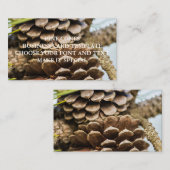 VISITE MODÈLE DE CARTE D'AFFAIRES PINE CONES (Devant / Derrière)