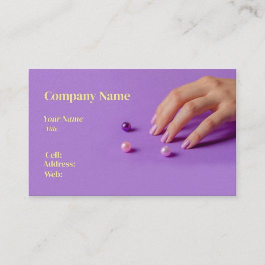 VISITE MODÈLE DE CARTE D'AFFAIRES POUR NAILS (Devant)