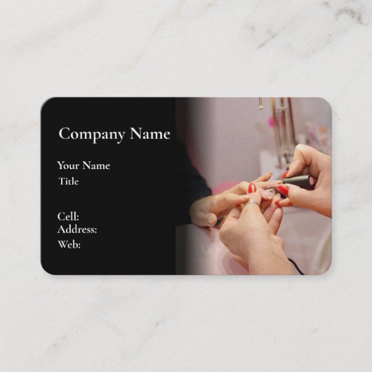 VISITE MODÈLE DE CARTE D'AFFAIRES POUR NAILS (Devant)
