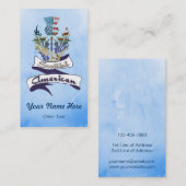 Visite Modèle de carte d'affaires Scottish American Thist (Devant / Derrière)