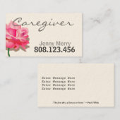Visite Modèle de carte d'affaires simple Rose (Devant / Derrière)