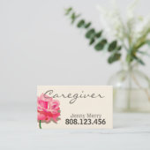 Visite Modèle de carte d'affaires simple Rose (Debout devant)
