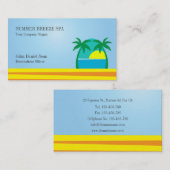 Visite Modèle de carte d'affaires Spa Beach Resort Hotel (Devant / Derrière)