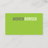 Visite Modèle de carte d'affaires verte à la cime blanche (Dos)