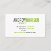 Visite Modèle de carte d'affaires verte à la cime blanche (Devant)