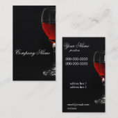 Visite Modèle de carte de glassbusiness de vin (Devant / Derrière)