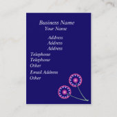 Visite Modèle de carte de profil d'affaires de fleurs (Dos)