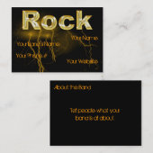 Visite modèle de carte de profil d'affaires de roche (Devant / Derrière)