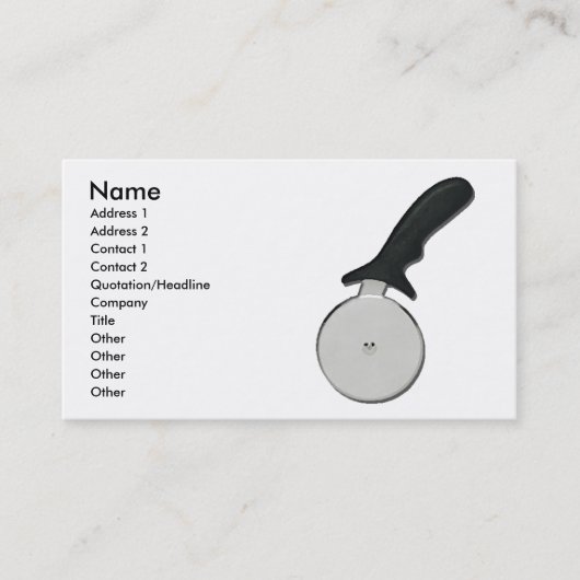 Visite Modèle de carte de profil de coupeur de pizza (Devant)