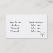 Visite Modèle de carte de profil de généalogie (Dos)