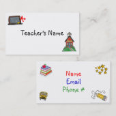 Visite Modèle de carte de profil de professeurs (Devant / Derrière)