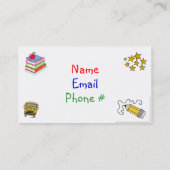 Visite Modèle de carte de profil de professeurs (Dos)