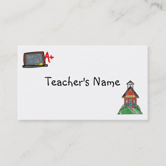 Visite Modèle de carte de profil de professeurs (Devant)