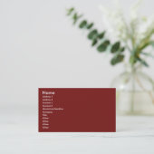Visite Modèle de carte de profil - rouge texturisé (Debout devant)