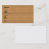 Visite Modèle de carte de profil - texture de fibre de (Devant / Derrière)