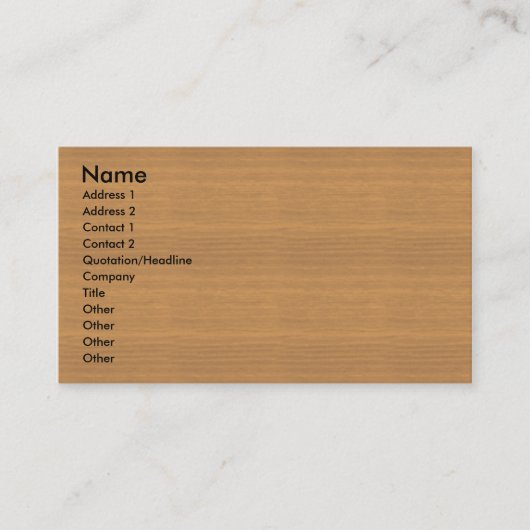 Visite Modèle de carte de profil - texture de fibre de (Devant)