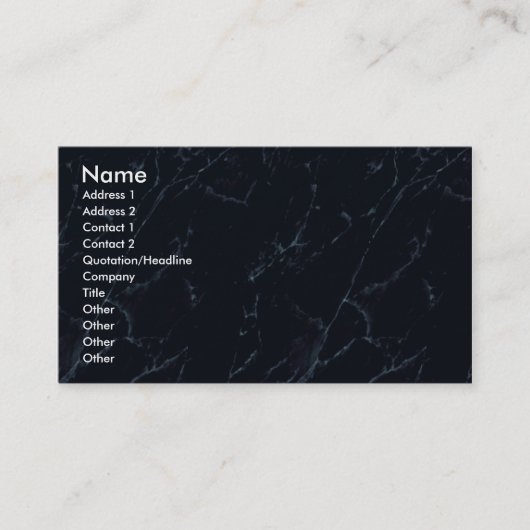 Visite Modèle de carte de profil - texture de marbre (Devant)