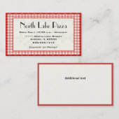 Visite Modèle de carte de restauration (Devant / Derrière)