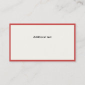 Visite Modèle de carte de restauration (Dos)